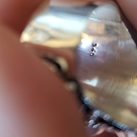 New Chrysocolla and Blue Topaz 925 Silver Statement Ring. - Picture 11 of 12